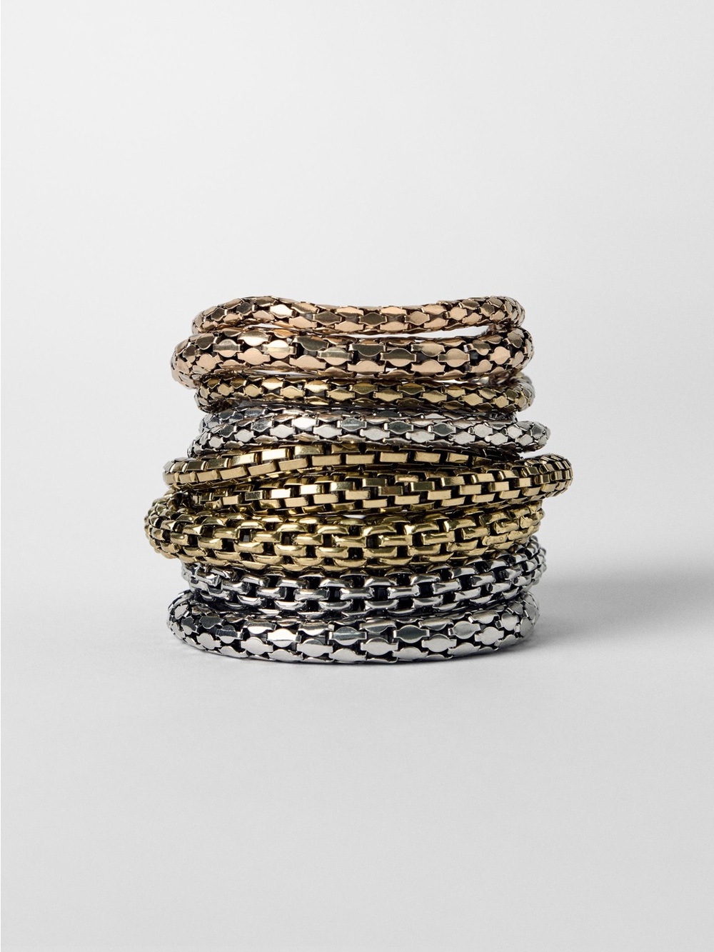 Zara Kate Moss x Zara Mixed Metal Stackable Bracelets